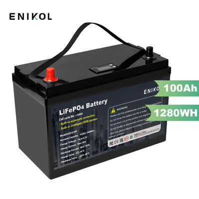 Bateria solar de lítio de 12V 100ah 1kw Lifepo4 Bateria de íon de lítio EVE