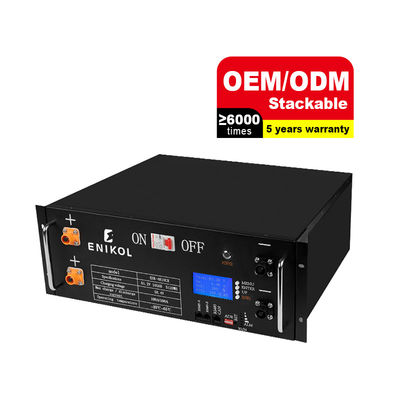 Bateria LiFePo4 empilhável para uso doméstico 24V 200ah 5000wh Bateria de lítio montada no rack