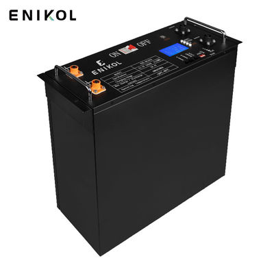 51.2v LiFePO4 Bateria 48V Bateria de lítio montada em rack Bateria de lítio 48V Bateria solar 100A Casca preta