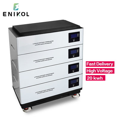 Alta Capacidade 10kwh 20kwh LiFePO4 empilhável 200ah 300ah Bateria de lítio 48v