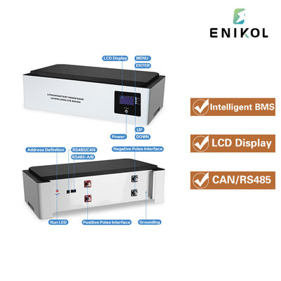 Bateria LiFePo4 empilhável 51.2V 100Ah Bateria de lítio para armazenamento de energia