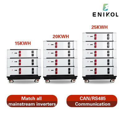 Sistema de energia solar de 48 V 51.2 V Lifepo4 100ah 200ah Bateria de lítio empilhável para uso doméstico