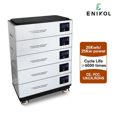 Bateria LiFePo4 empilhável de 51.2v 100ah 48v 5kw Rack Modular para Sistema Solar