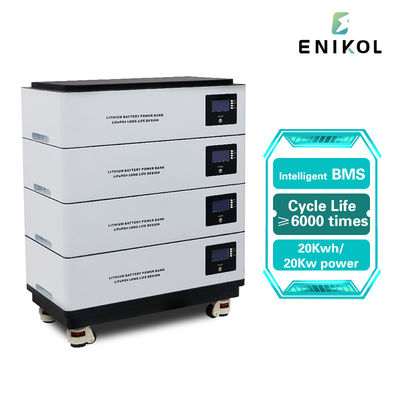 Bateria Lifepo4 empilhável de 48v 100ah 20kwh Energia solar Baterias de íons de lítio de 51.2v