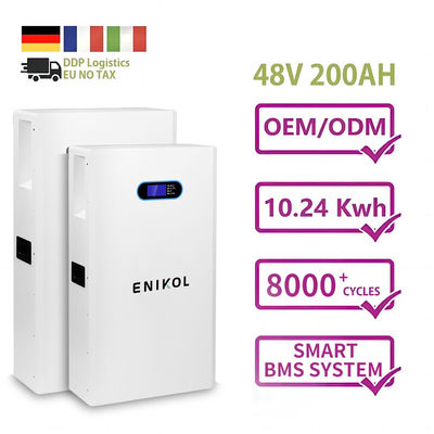 Power Wall 200AH 48V Bateria solar de lítio Lifepo4 para sistemas solares fora da rede