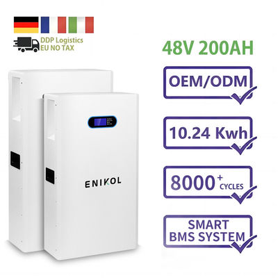 10KWH Capacidade Bateria solar de 48V Max 16 conjuntos Bateria de lítio paralela Comunicação RS485/CAN