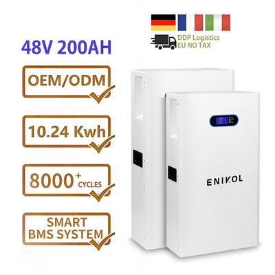 51.2V 200Ah Bateria solar de lítio ferro fosfato 10KWH Capacidade nominal Lifepo4