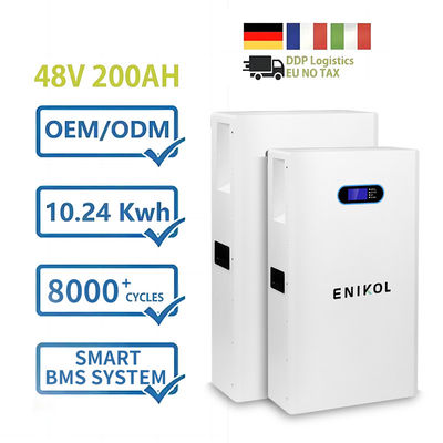 Sistema de energia solar doméstica Powerwall 48v 200ah Bateria de lítio 10kwh
