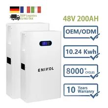Energia solar 51.2V Bateria de lítio ferro fosfato 200AH Sistema doméstico de armazenamento de energia