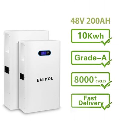 Bateria de iões de lítio de 48 volts Montada na parede 200Ah 51.2V LiFePo4 Bateria powerwall