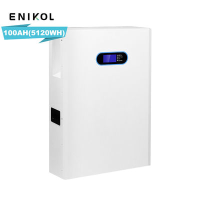 Construído em BMS 48v 100ah Lifepo4 Bateria de energia de parede montada em casa Bateria de energia solar