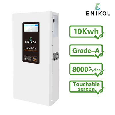 51Bateria LiFePo4 montada na parede com tela sensível ao toque 48V 200AH 300AH Bateria de lítio