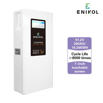 Ecrã sensível ao toque 51.2V 100AH 200AH 300AH Bateria de armazenamento de energia LiFePO4