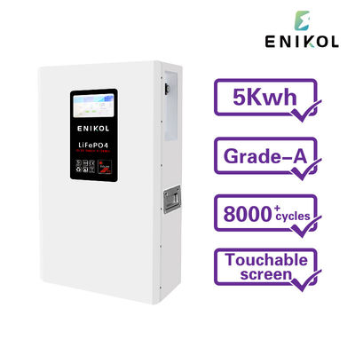 5KW 48V Bateria solar 51.2V 100AH Bateria de íons de lítio com LCD / ecrã táctil