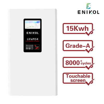 8000 vezes Ciclo 300AH 48V Bateria solar touch screen Lifepo4 Bateria 15KWH