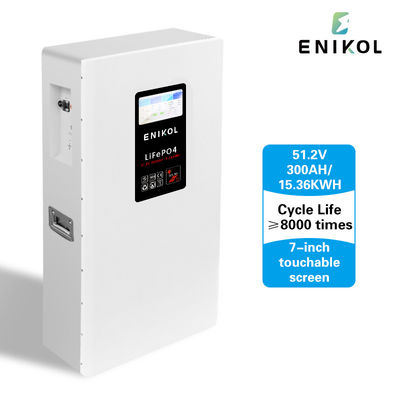 Bateria de armazenamento de energia doméstica de 300AH com tensão nominal de 51.2V e BMS incorporado