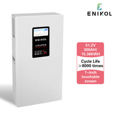 Smart Lithium LiFePO4 Bateria Solar 48V 300AH Touchable Screen Power Mural montado BMS Construído