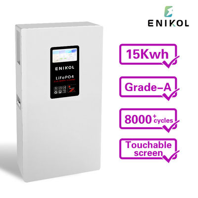 300Ah 51.2V Bateria solar LiFePO4 Bateria montada na parede de lítio ferro fosfato