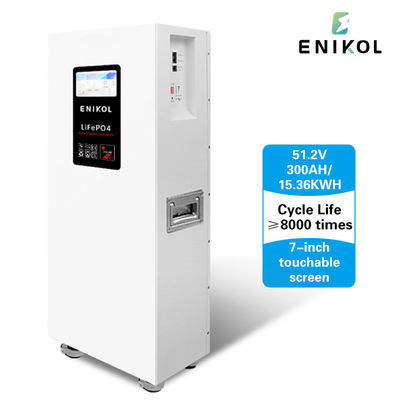 51.2V Gerenciamento de energia Bateria de armazenamento de energia doméstica com ecrã táctil de 7 polegadas