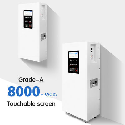 Display de 7 polegadas com tela sensível ao toque Bateria de armazenamento de energia doméstica 51.2v Bateria de lítio de 15KWH