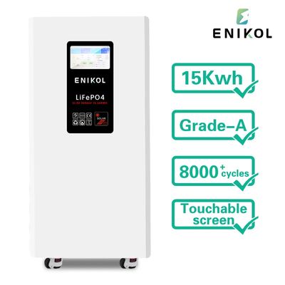 15KW Parede montado piso de pé casa de armazenamento de energia banco de baterias 300AH 51.2V com rodas