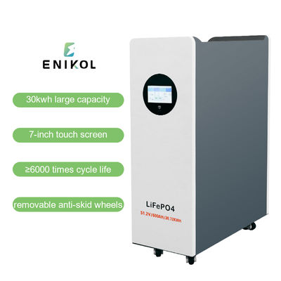 Armazenamento de energia doméstica 51.2v 30kwh Bateria de lítio 600ah 48V Bateria solar Lifepo4