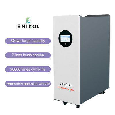 Alta capacidade 30kwh Armazenamento de energia 48V Bateria solar de lítio 51.2v 600ah Bateria Lifepo4