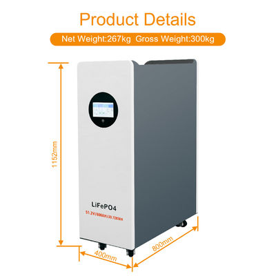 Sistema de alta tensão 51.2v 30kwh Bateria de lítio de armazenamento 600ah Bateria solar 48V